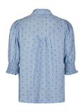 Diana Dobby S Blouse - Light Blue