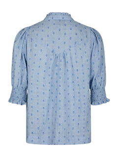 Diana Dobby S Blouse - Light Blue