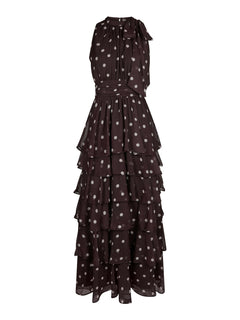 Marli Big Dot Dress - Brown
