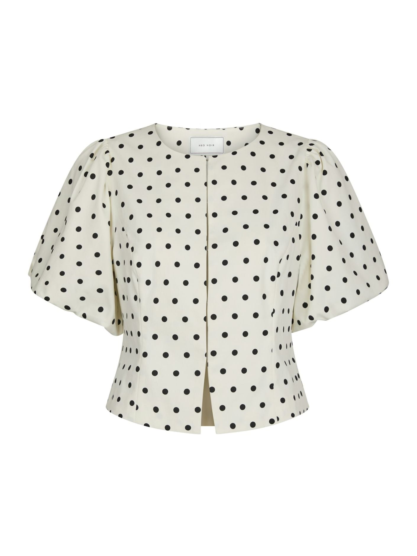 Anela Dot Blouse - White