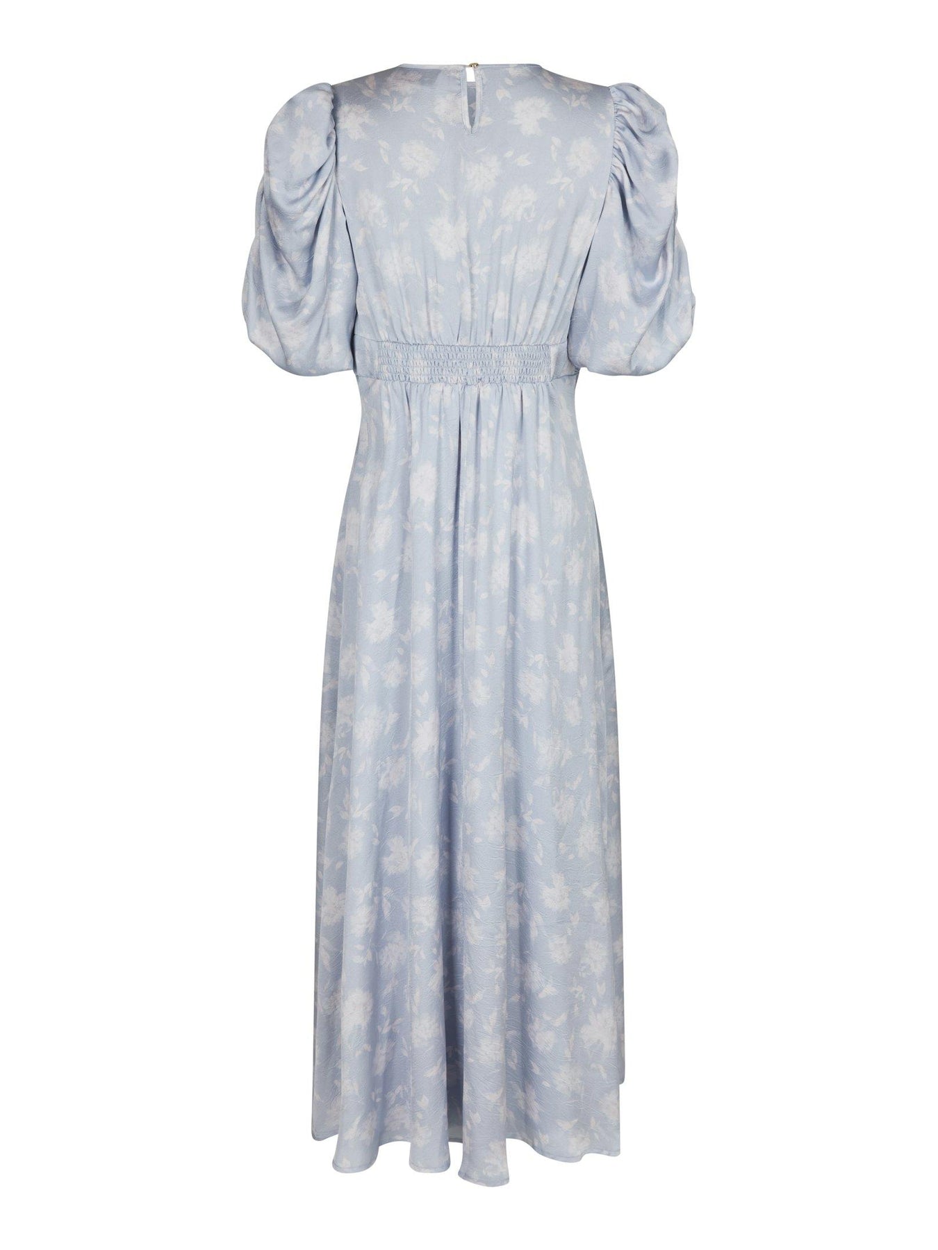 Kikka Faded Flower Dress - Light Blue