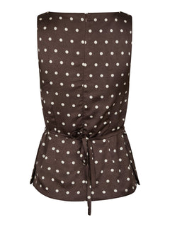Nassa Big Dot Top - Dark Brown