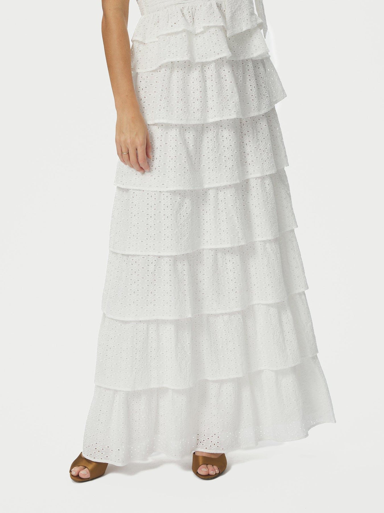 Morris Emb Skirt - Off White
