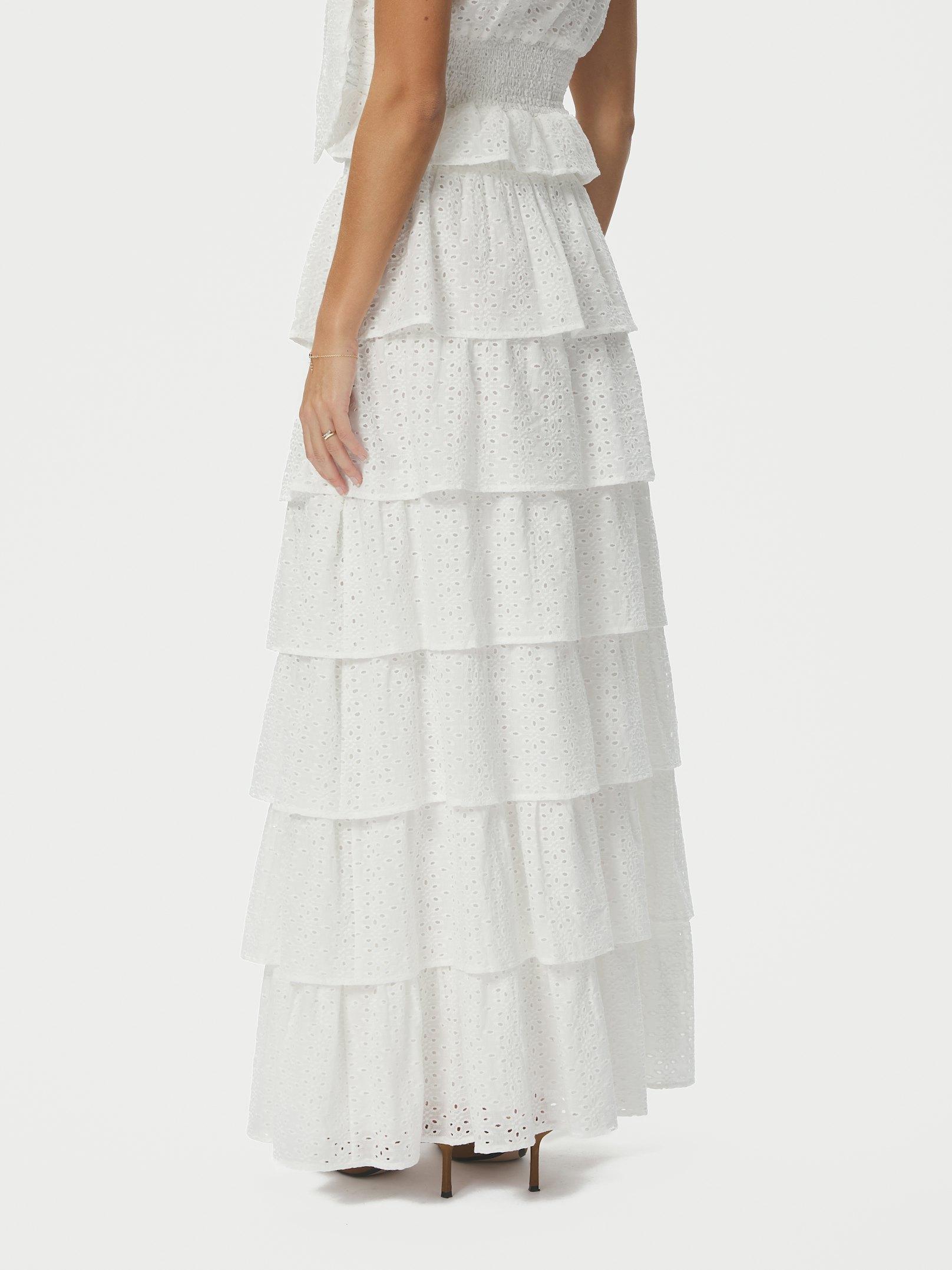 Morris Emb Skirt - Off White