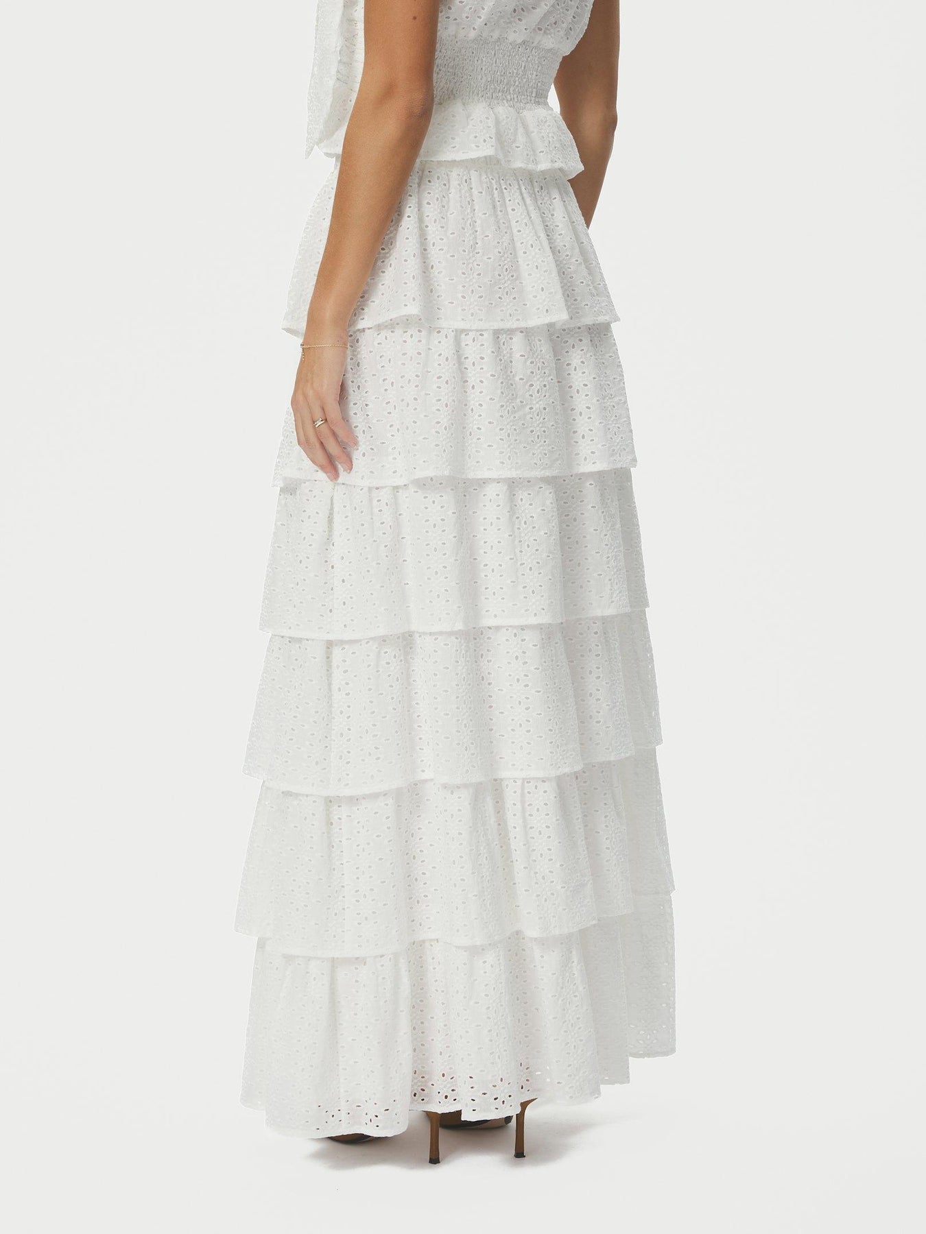 Morris Emb Skirt - Off White