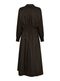 Ottana Poplin Dress - Chocolate Brown