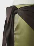 Serina Heavy Sateen Big Scarf - Dark Brown