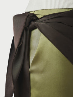 Serina Heavy Sateen Big Scarf - Dark Brown