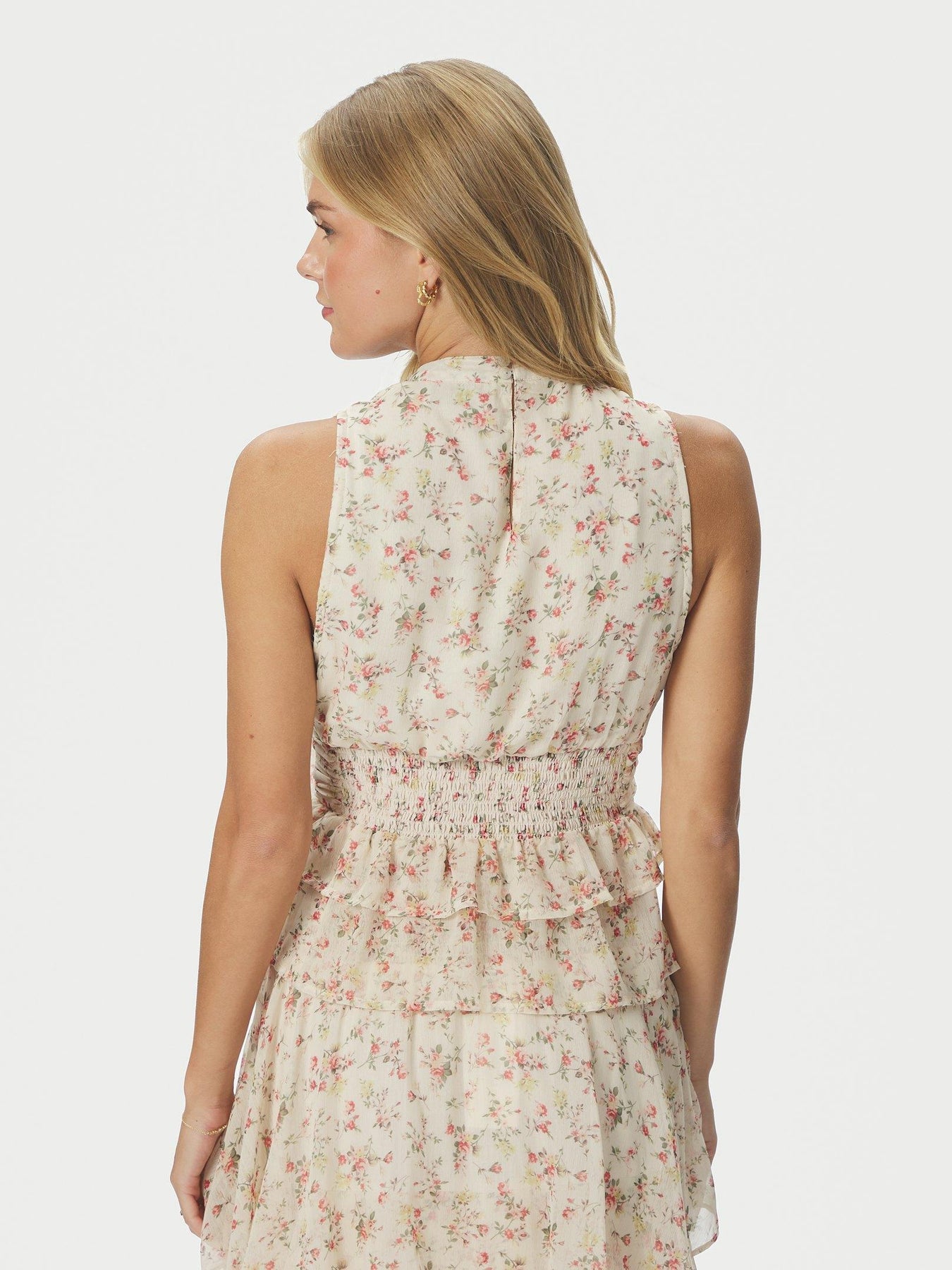 Ansol Meadow Printed Top - Creme