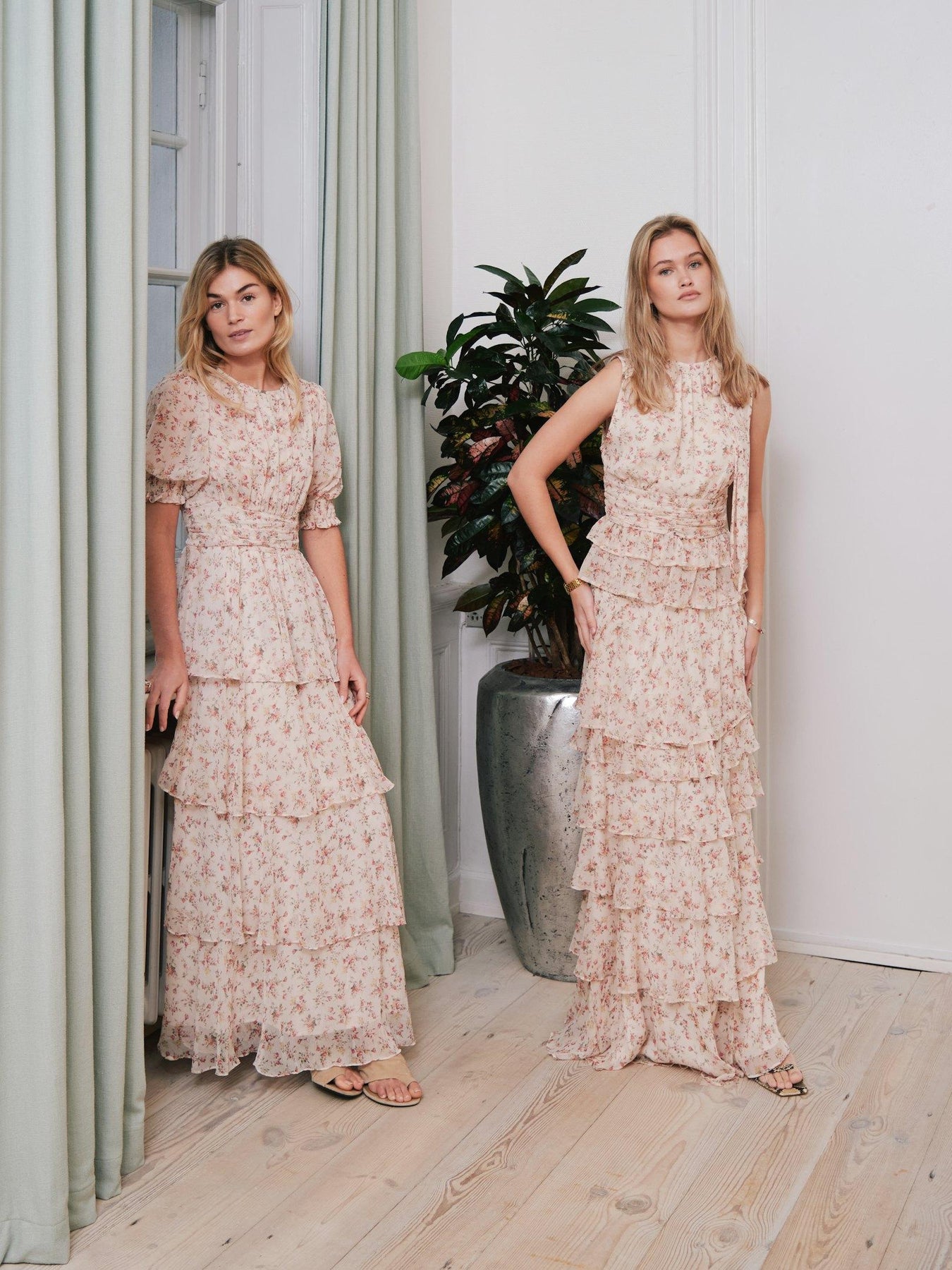 Ansol Meadow Printed Top - Creme