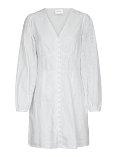 Mabel Embroidery Dress - White