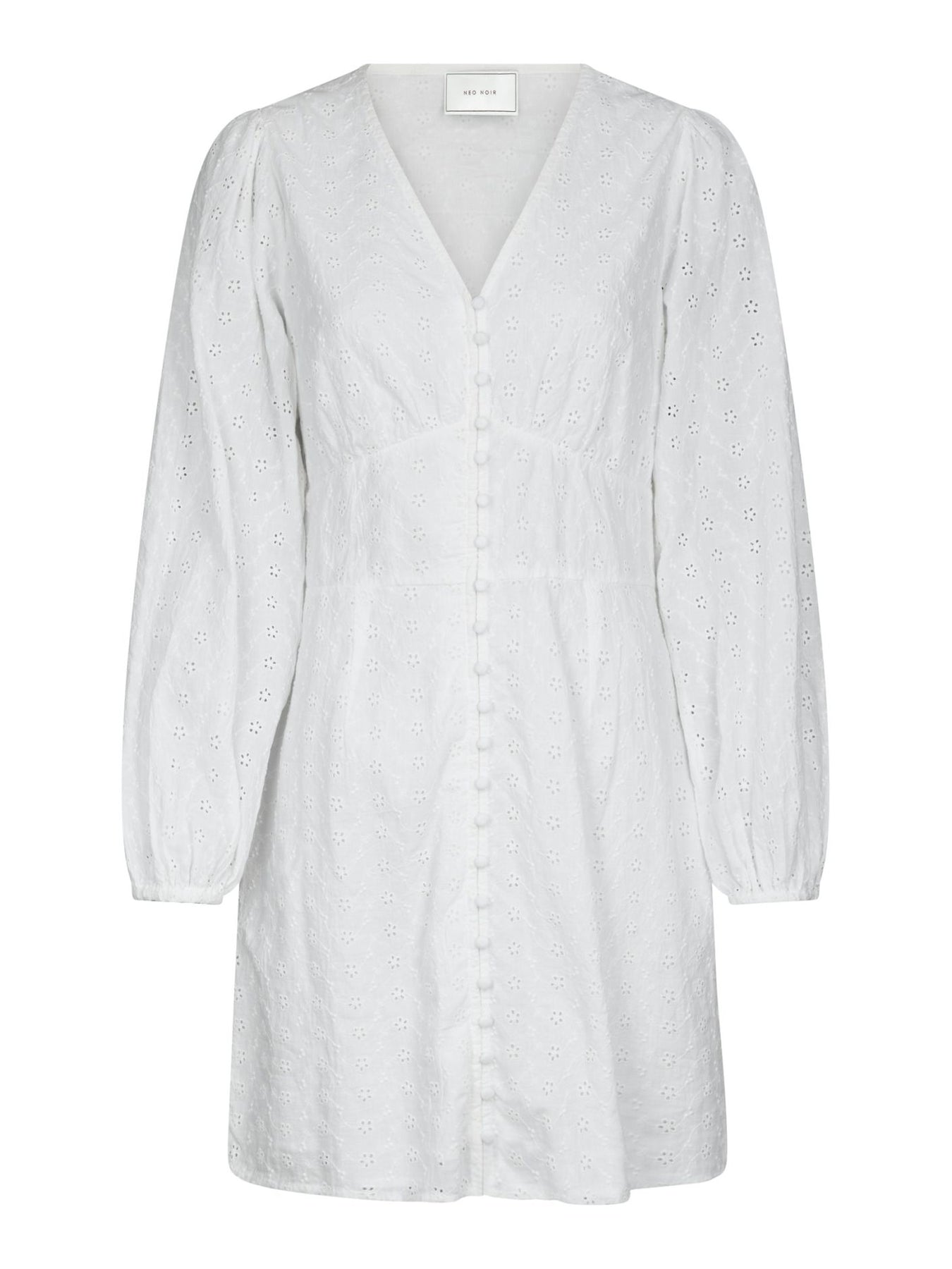 Mabel Embroidery Dress - White