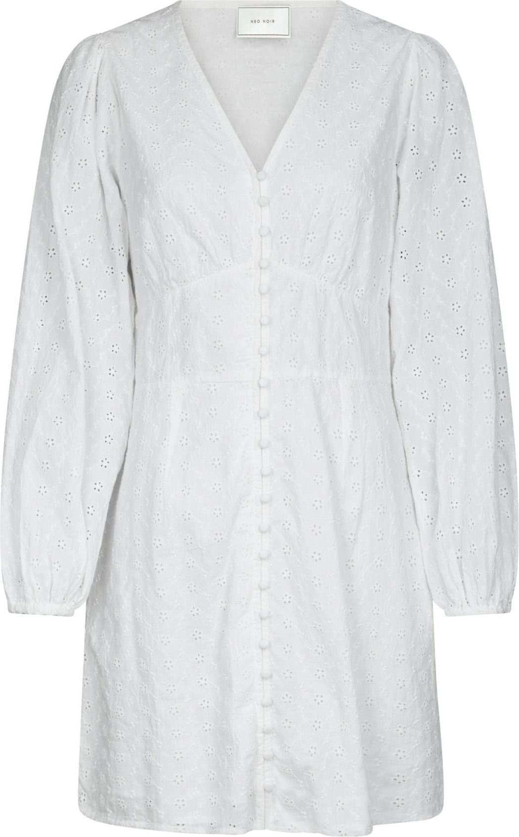 Mabel Embroidery Dress - White