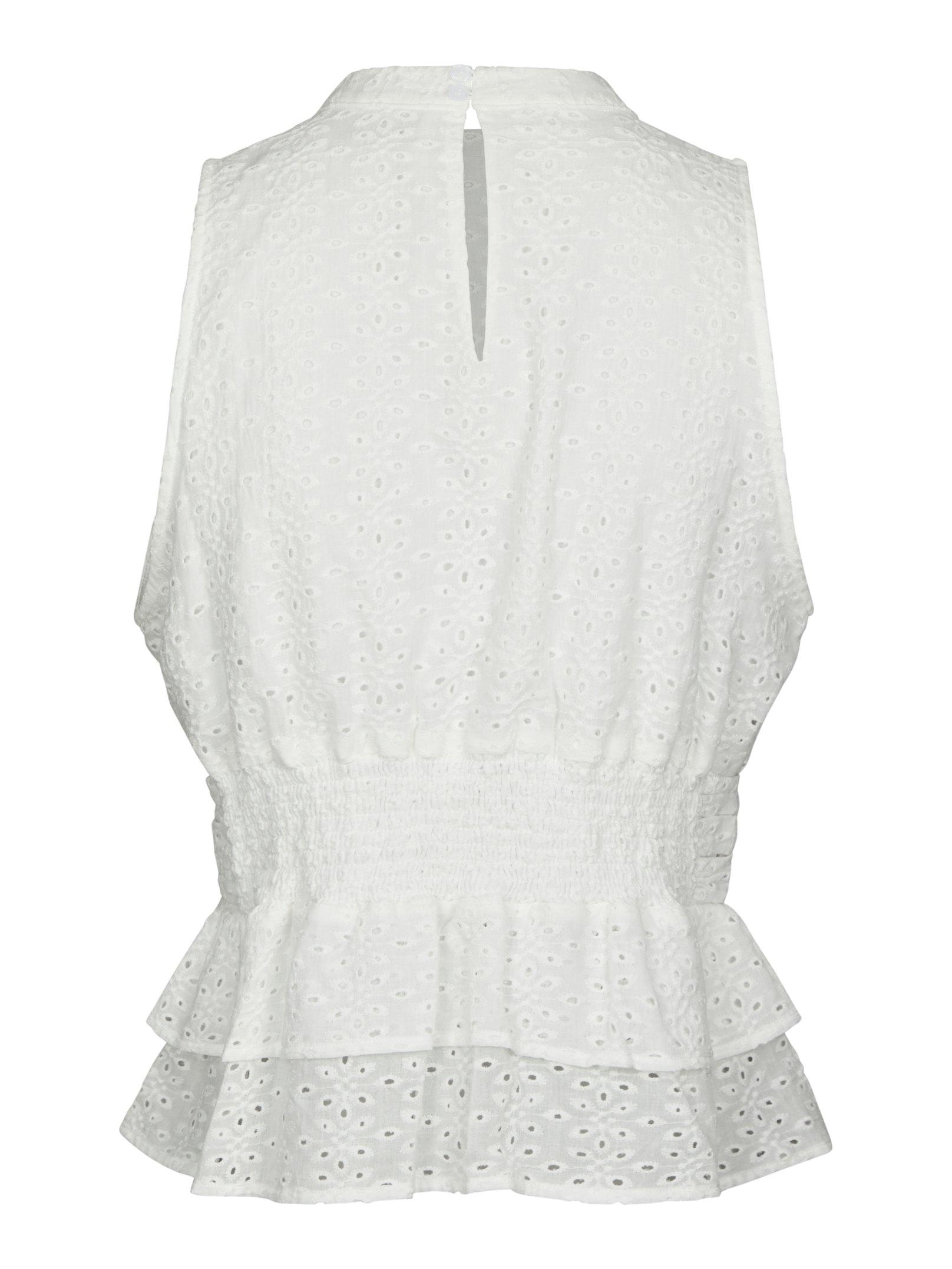 Ansol Emb Top - Off White