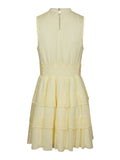 May Solid Chiffon Dress - Light Yellow