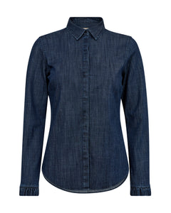 Mattie Flip Denim Shirt - Dark Blue