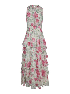 Marli Big Flower Dress - Creme