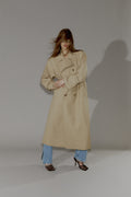 Wool Blend Trenchcoat - Beige