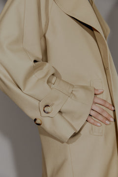 Wool Blend Trenchcoat - Beige