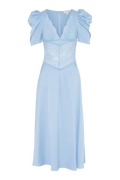 Francis Lace Midi Dress - Light Blue