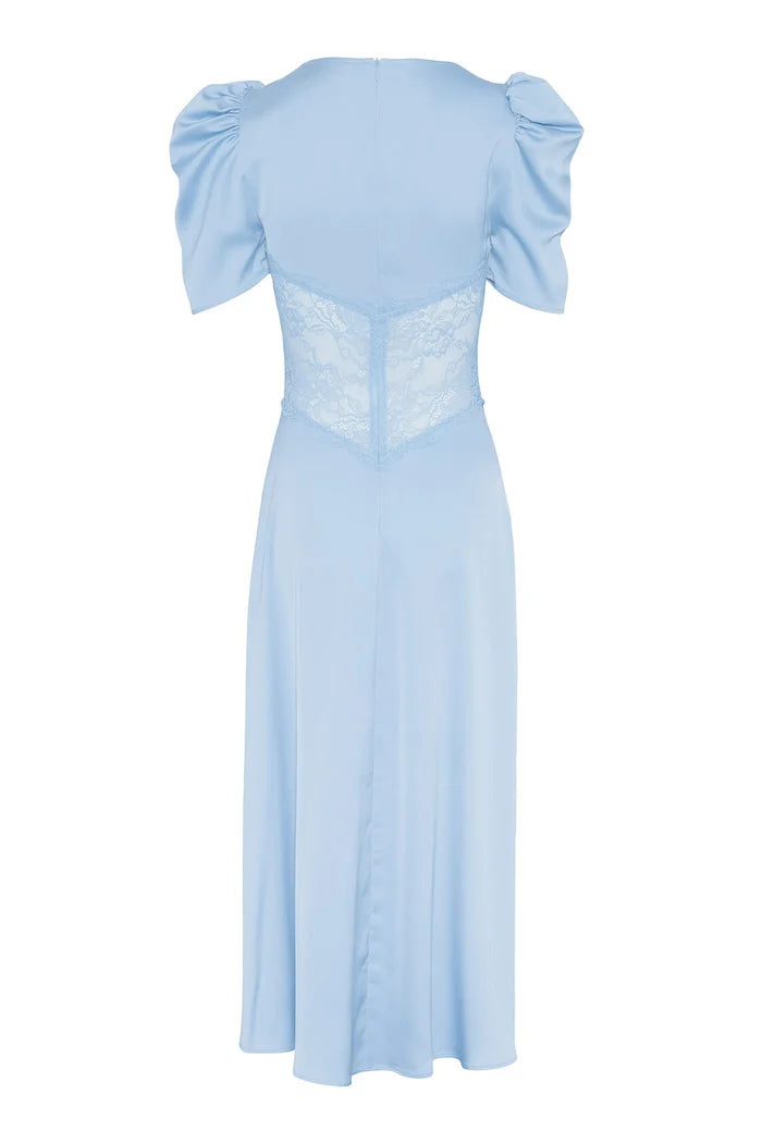 Francis Lace Midi Dress - Light Blue
