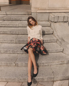 Taffeta Mini Skirt - Poppy