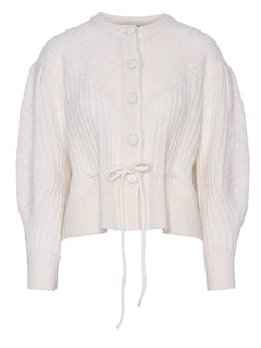 Elma Mohair Cardigan - White