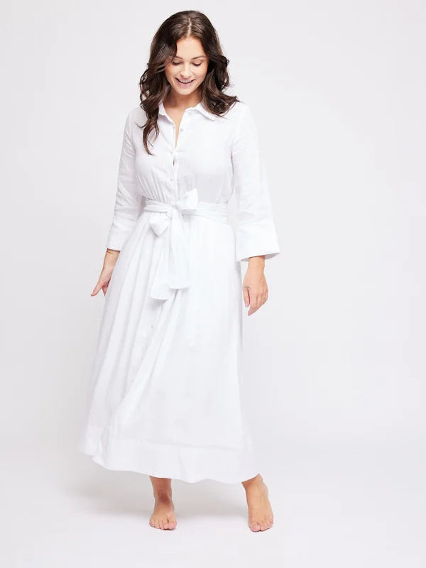 Marja Linen Dress - White