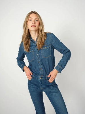 Natalie Denim Shirt - Blue