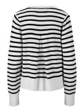 Sissy Merino Jacket - White With Navy Stripes