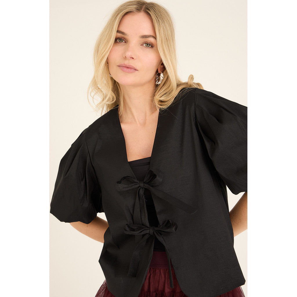 Christa Bow Jacket - Black