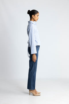 Clarida Stripe Shirt - Light Blue