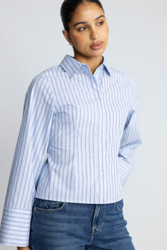 Clarida Stripe Shirt - Light Blue