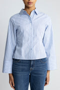 Clarida Stripe Shirt - Light Blue