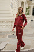 W. Varsity Sl Pants - Burgundy