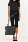 Abi Printed Tote Bag - Charcoal