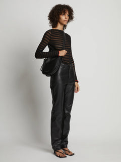 Medium Baxter Leather Bag - Black