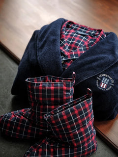 Lesley Fleece Robe - Dark Blue