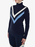 Voss Chevron Zipup Women - Navy Blue