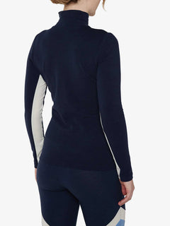 Voss Chevron Zipup Women - Navy Blue