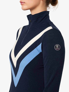 Voss Chevron Zipup Women - Navy Blue