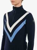 Voss Chevron Zipup Women - Navy Blue