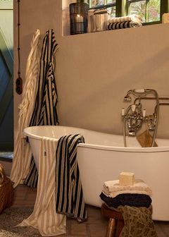 Striped Terry Towel 70X130 - Lt Beige/Off White