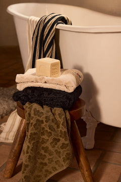 Velour Jacquard Towel 30X50 - Lt Beige