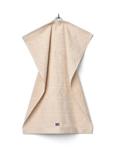 Velour Jacquard Logo Towel 50X70 - Moonbeam