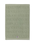 Velour Jacquard Logo Towel 50X70 - Vintage Green