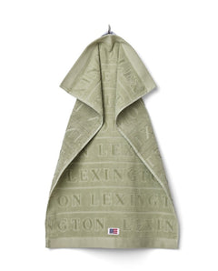 Velour Jacquard Logo Towel 50X70 - Vintage Green