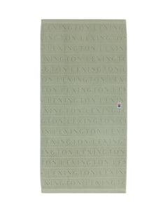 Velour Jacquard Logo Towel 70X130 - Vintage Green