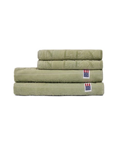 Velour Jacquard Logo Towel 50X70 - Vintage Green