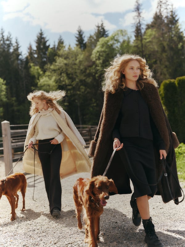 Caroline Fake Fur Jacket - Brown